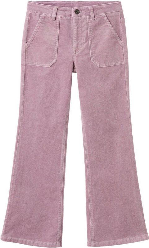 Mango Kids fluwelen flared broek roze