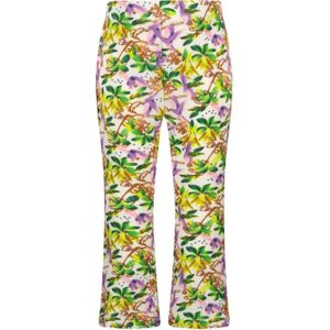 B.Nosy gebloemde flared broek groen/roze/wit