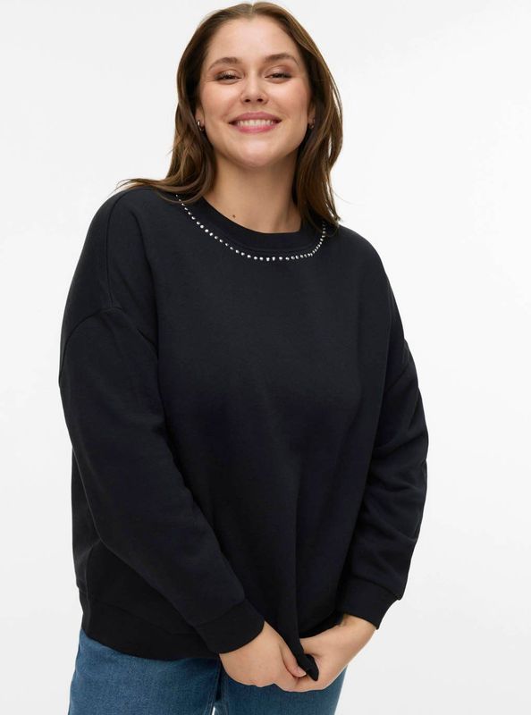 VERO MODA CURVE - Sweater - Zwart