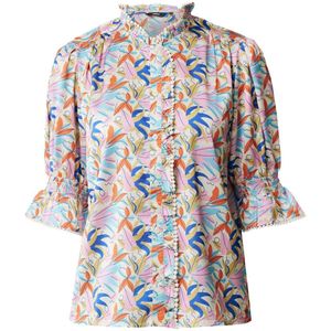 Mexx blouse met all over print en ruches multi