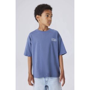 NAME IT KIDS T-shirt met backprint blauw
