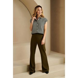 Lofty Manner high waist flared broek groen
