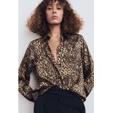 MANGO - PIEDRA - Blouse - Lichtbeige / Bruin / Zwart