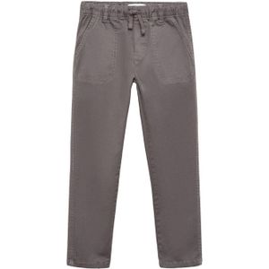 Mango Kids regular fit broek antraciet