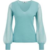 WE Fashion semi-transparante top mintgroen