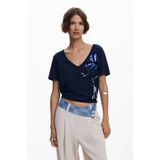 Desigual - Dumas - T-shirt - Blauw - Katoen