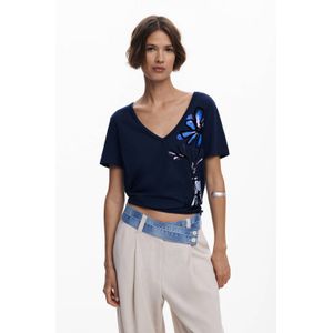 Desigual - Dumas - T-shirt - Blauw - Katoen