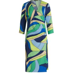 Betty Barclay jurk met all over print blauw/groen