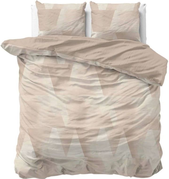 Sleeptime - Dekbedovertrek - Zand/Beige - Blush Angles - 200x200x220 + 2 Kussenslopen 60x70