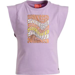 29FT T-shirt met tekstopdruk lila