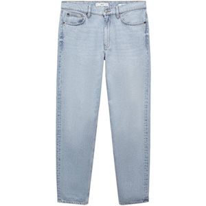Mango Man straight fit jeans light changeant blauw