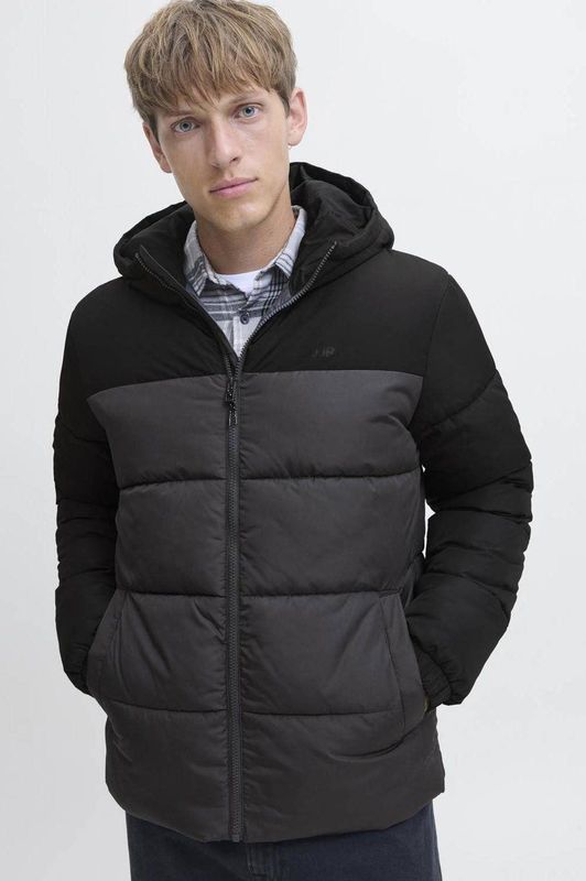 JJ REBEL gewatteerde jas antraciet
