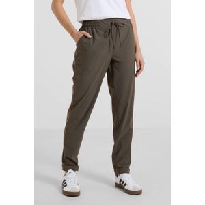 Imagine - Travel Slim Fit Broek - Khaki - Hoge Taille - Elastische Tailleband