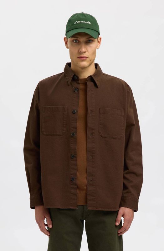 SELECTED HOMME - TRAVIS - Overhemdjack - Regular Fit - Effen - Puur Katoen