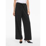 Vila - Viclua hw striped pants - Zwart - Lange Broek