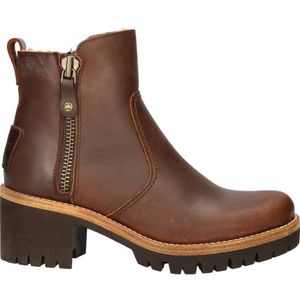 Panama Jack Pauline gevoerde leren enkellaarzen cognac