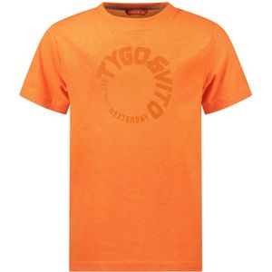 TYGO & vito T-shirt James met logo feloranje