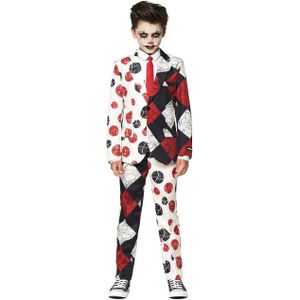 Suitmeister kostuum Halloween Clown Vintage wit/zwart/rood