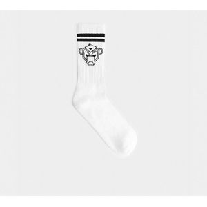 BLACK BANANAS sokken wit met zwarte streep - 1 paar