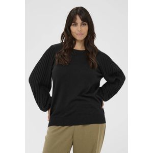 Kaffe Curve gebreide trui zwart met glitter