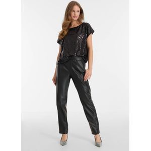 Anytime imitatieleren jogger zwart