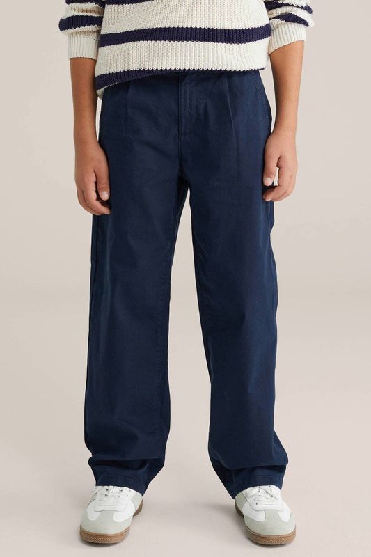 Blue Ridge - Jongens loose fit chino - Marineblauw - Katoen