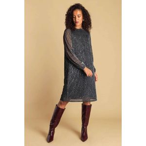 Ivy Beau korte jurk met pailletten zilver