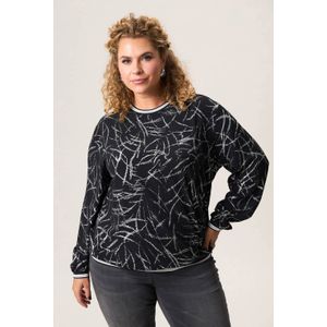 Miss Etam Plus blousetop zwart met glitter