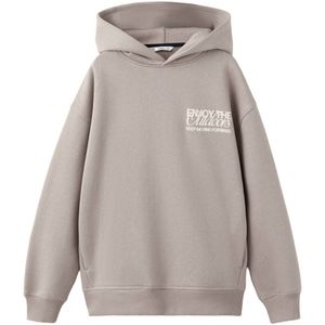 Mango Kids hoodie met backprint grijs