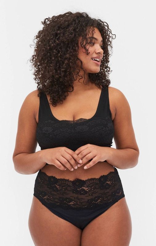 Zizzi slip LCARA (set van 2) zwart