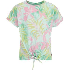 WE Fashion T-shirt met all over print wit/groen/roze