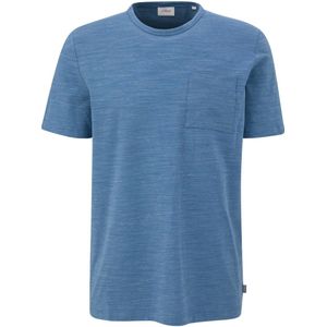s.Oliver gemêleerd regular fit T-shirt blauw
