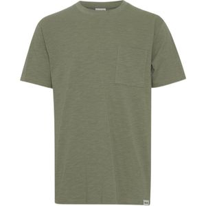 Solid gemêleerd regular fit T-shirt groen