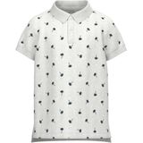 NAME IT KIDS polo NKMVOLO met all over print wit/blauw