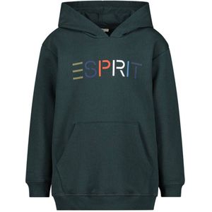 ESPRIT hoodie met logo donkergroen