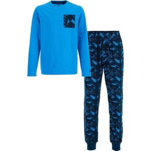 WE Fashion pyjama met all over print blauw