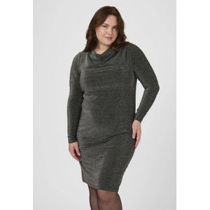 Kaffe Curve glitterjurk met glitter zilver