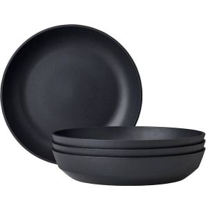 Mepal diep bord Silueta – 4 stuks – Dinerborden – Nordic black