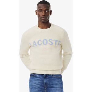 Lacoste trui met wol gebreid ecru