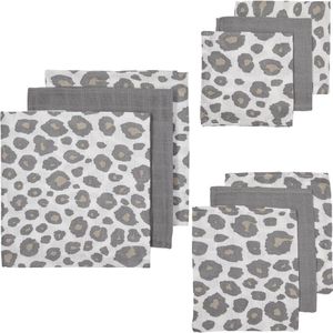 Meyco hydrofiele starterset Panter - set van 3x3 wit/grijs/beige