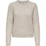 Jacqueline de Yong - Jdycarmen O-neck - Gebreide Trui - Birch/white Pear