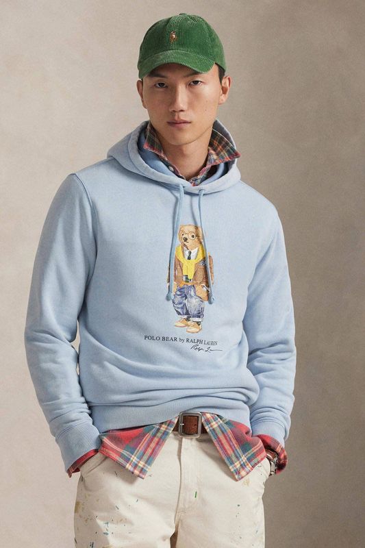 Polo Ralph Lauren Sweatshirt 'Seasonal'  blauw denim / lichtblauw / lichtbruin / geel