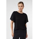 comma - T-Shirt - Jersey - Met Semi-transparante Volantmouwen - Casual