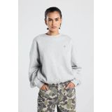 America Today sweater met backprint lichtgrijs