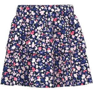 NAME IT MINI gebloemde rok NMFVINAYA donkerblauw/roze/wit