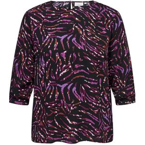 ONLY CARMAKOMA top CARNANCI met all over print zwart/multi