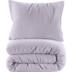 NOUS Kids mousseline dekbedovertrek kinderbed lila (120x150 cm)