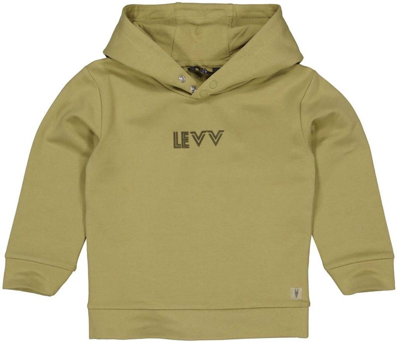 LEVV Little hoodie met logo olijfgroen