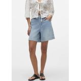 VERO MODA - Denim - Blauw - Rechtvallend Regular Waist Short