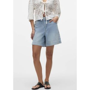VERO MODA - Denim - Blauw - Rechtvallend Regular Waist Short